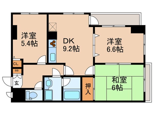 ルート南常盤台の物件間取画像